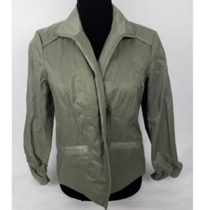 Chicos Green Open Front Fashion Jacket *